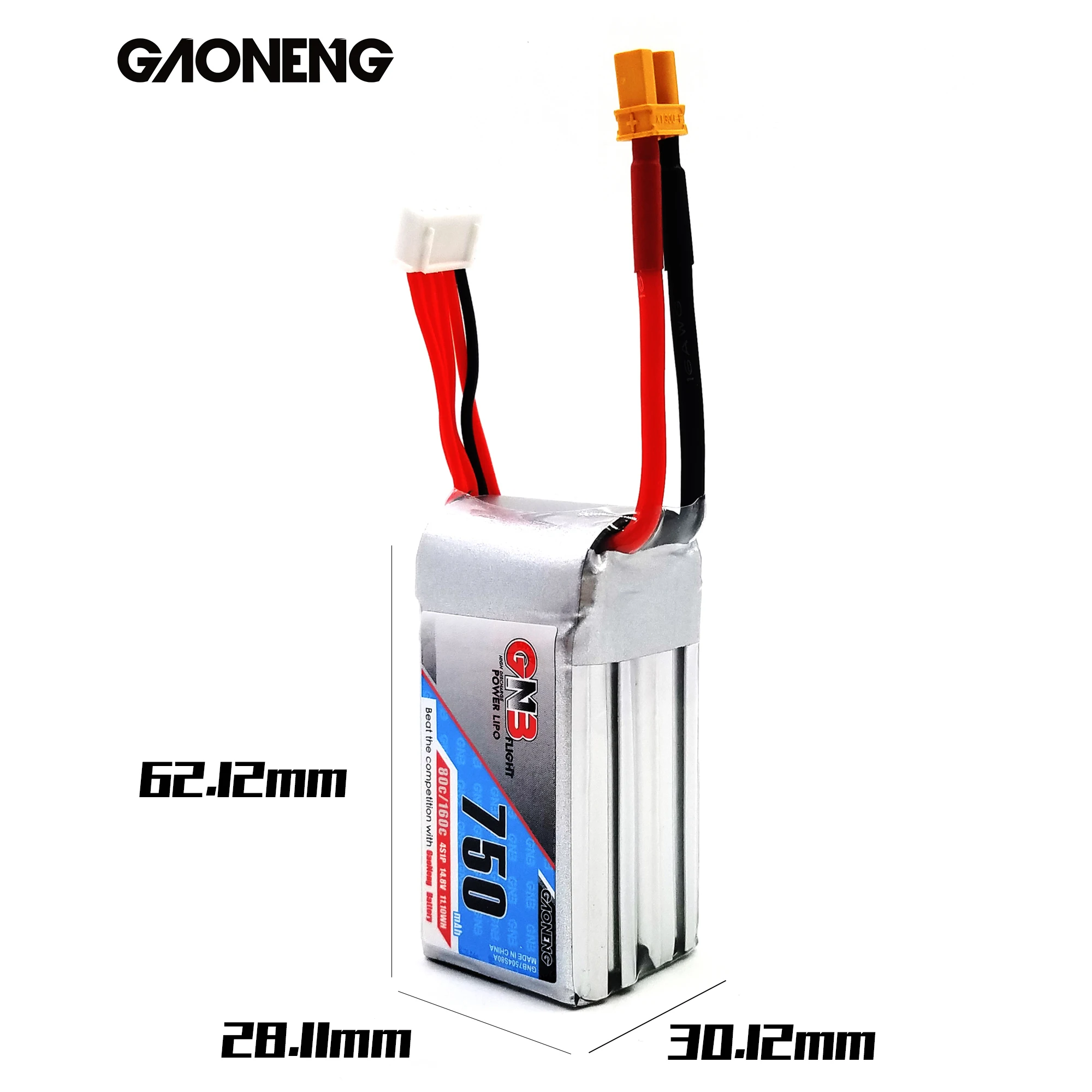 4 шт. Gaoneng GNB 14 8 в 750 мАч 80C 4S XT30 разъем литий полимерная батарея для