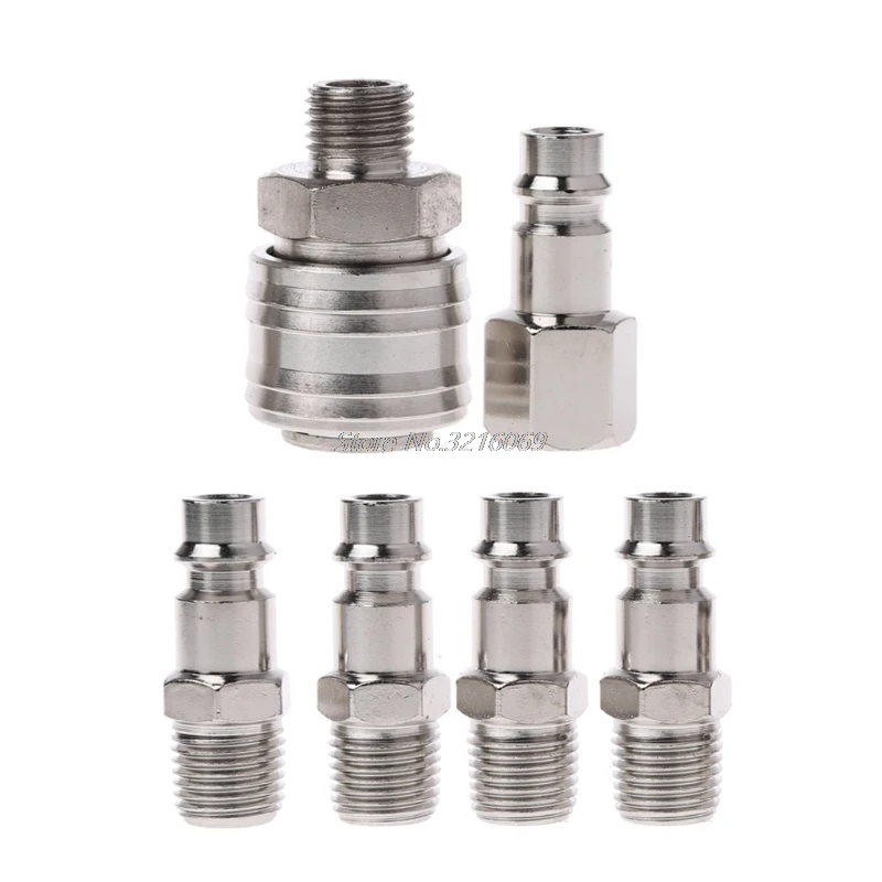 6 шт. евро воздушный шланг фитинг для компрессора соединитель быстроразъемный