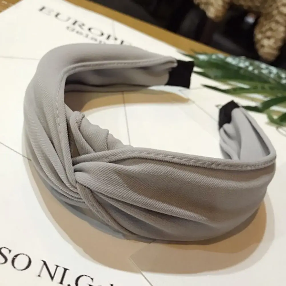 1 шт. однотонная повязка для волос бант перекрестная завязка тканевая на голову