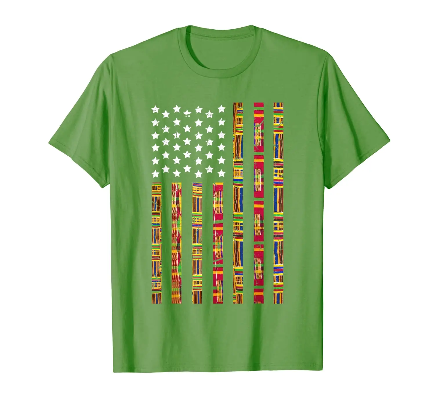 

African Kente American Old Glory Stars USA Inspired Gift T-Shirt