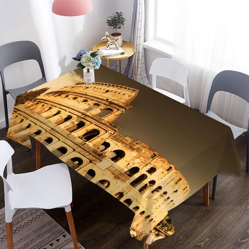 Скатерть в старинном римском стиле на заказ прямоугольный столик для пикника