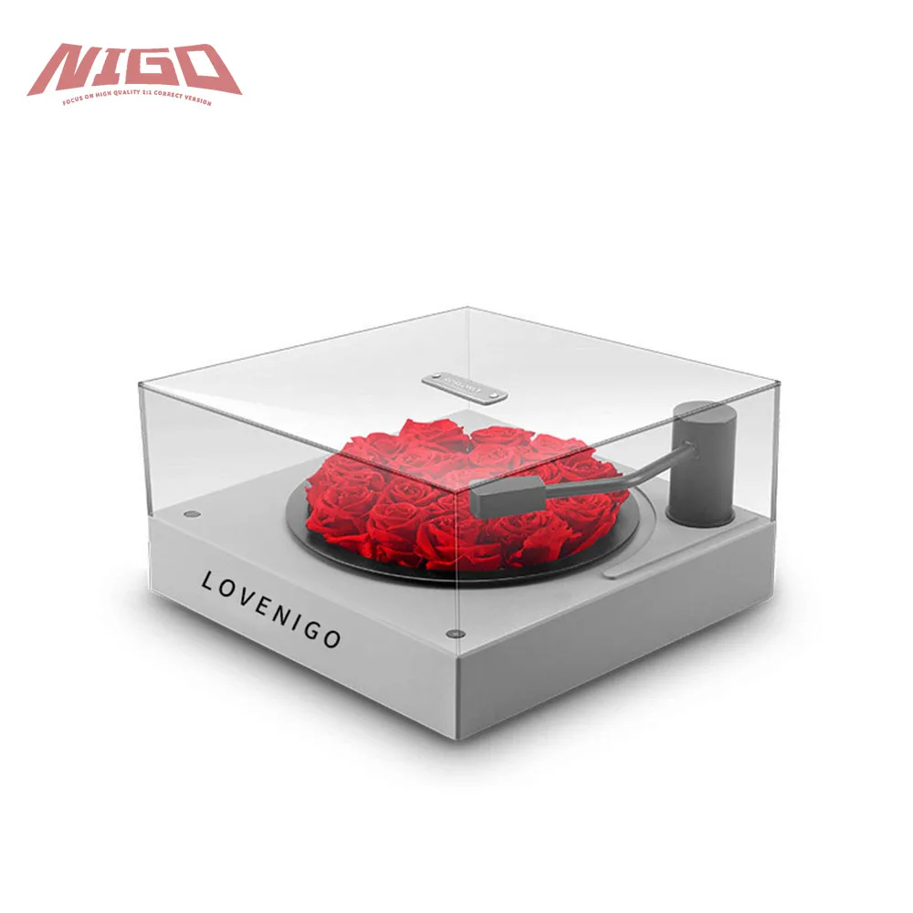 

Рождественский подарок с розами NIGO Ms 21ss, неувядающий цветок граммофон # nigo55593