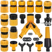 2231 pcs garden watering hose abs quick connector end double male hose coupling joint adapter extender set for hose pipe tube