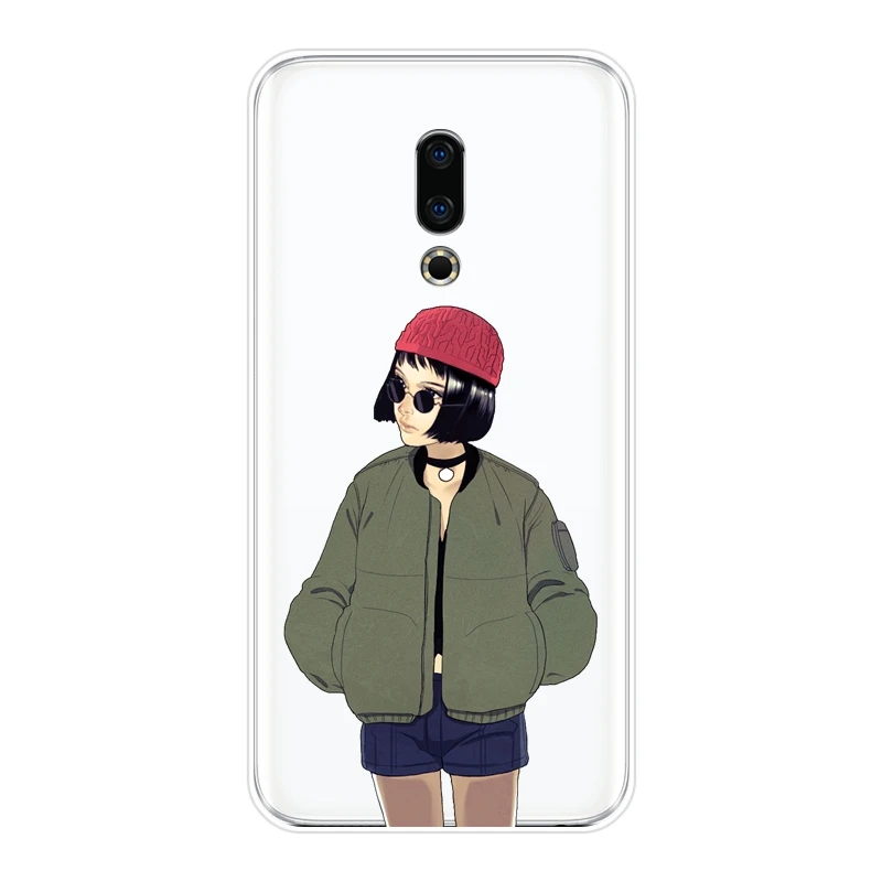 Задняя крышка для Meizu 16th 16x15 Lite 16 Plus Leon профессиональная Девушка Мягкий