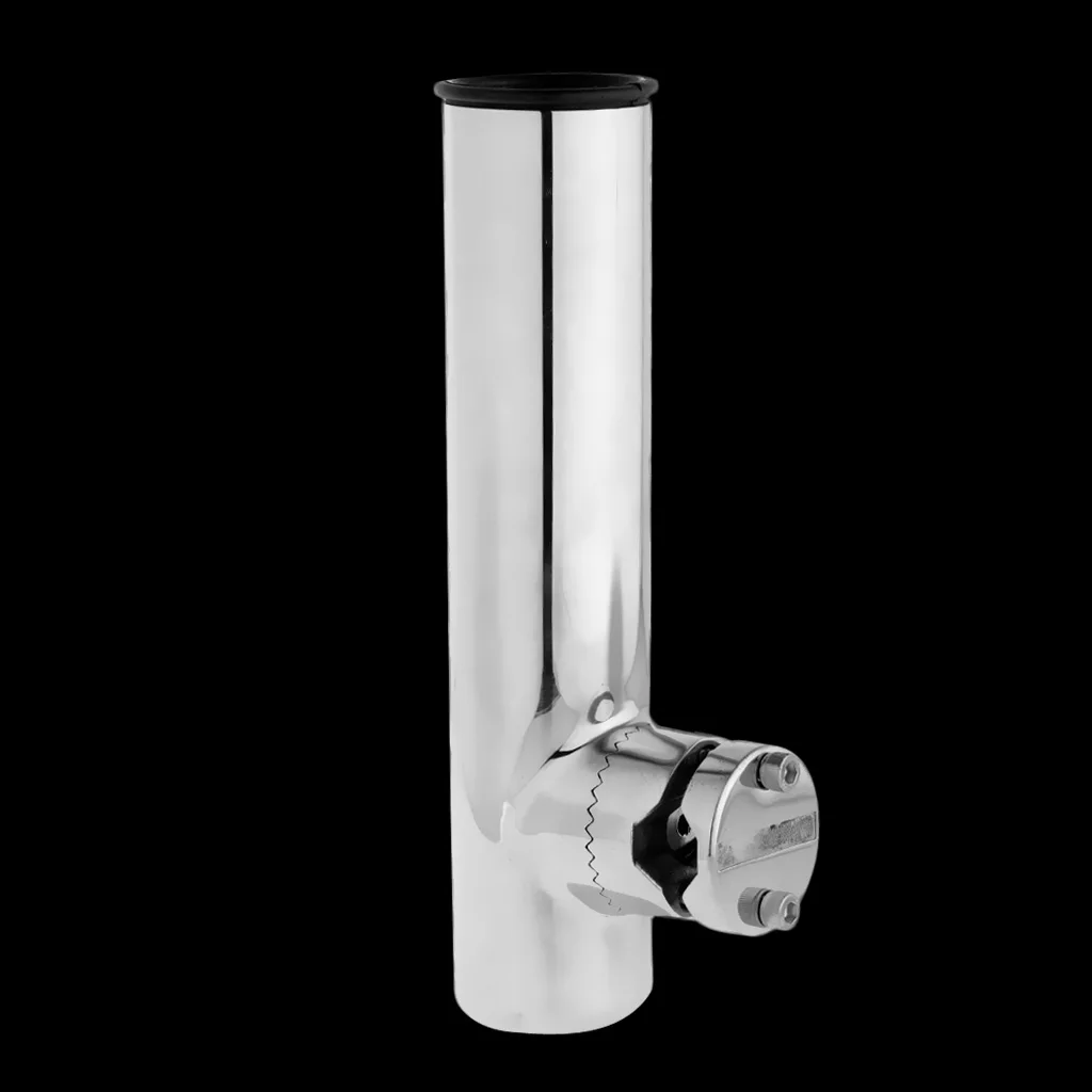 

Stainless Steel Fishing Rod Holder Pole Bracket Rod Tube 360 Degree Rotation