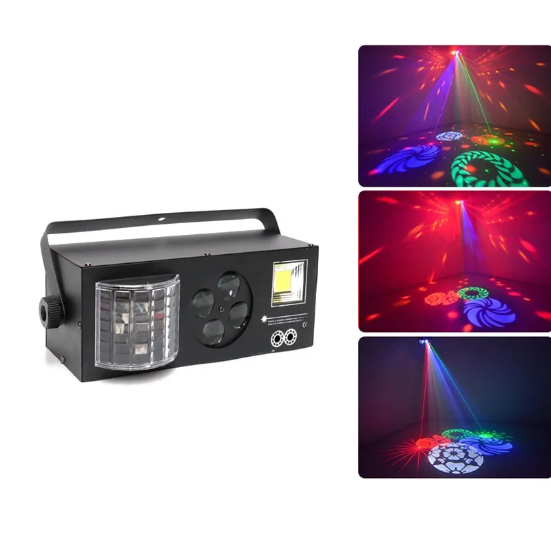 Hot sell KTV Flash Four in One Effect Stage Lighting Acoustically Controlled Strobe Laser Flash Bar