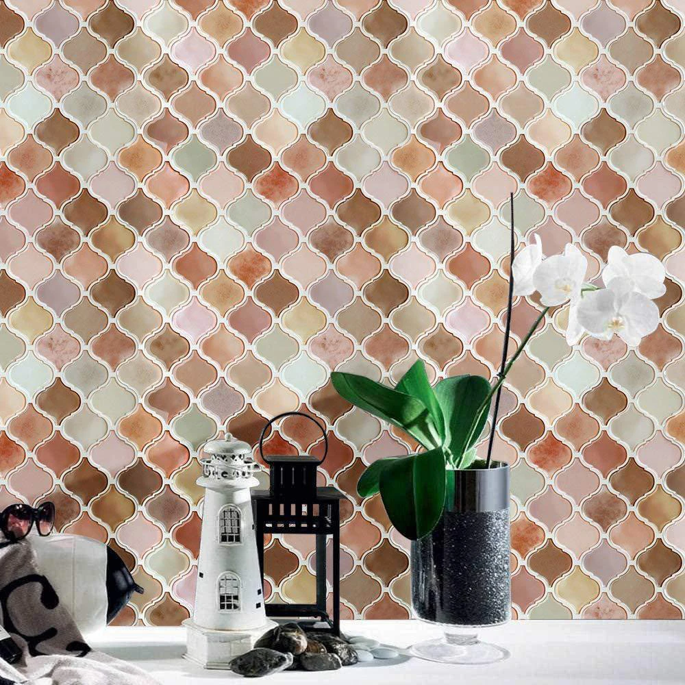 Peel and Stick Wallpaper 3d PET Grid Sticker diy Kitchen Tiles Wall Decor Waterproof Epoxy Resin Stickers Room Decoration W228 | Дом и сад