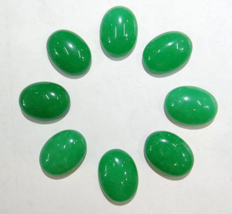 Оптовая продажа 50 шт. бусины из натурального зеленого камня 12x16 мм овальной формы