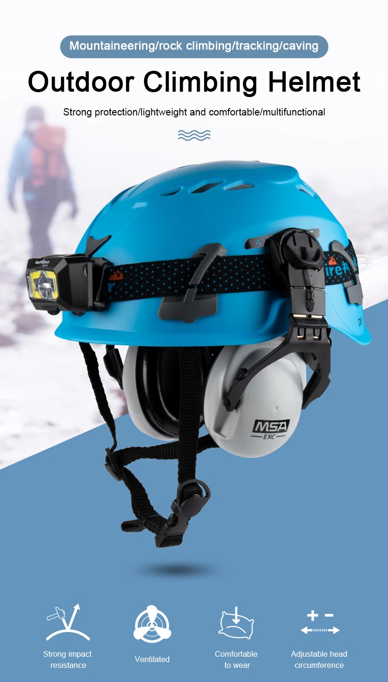 

New Climbing Helmet Professional Mountaineer Rock MTB Helmet Safety Protect Outdoor Camping & Hiking Riding Helmet Survival Kit