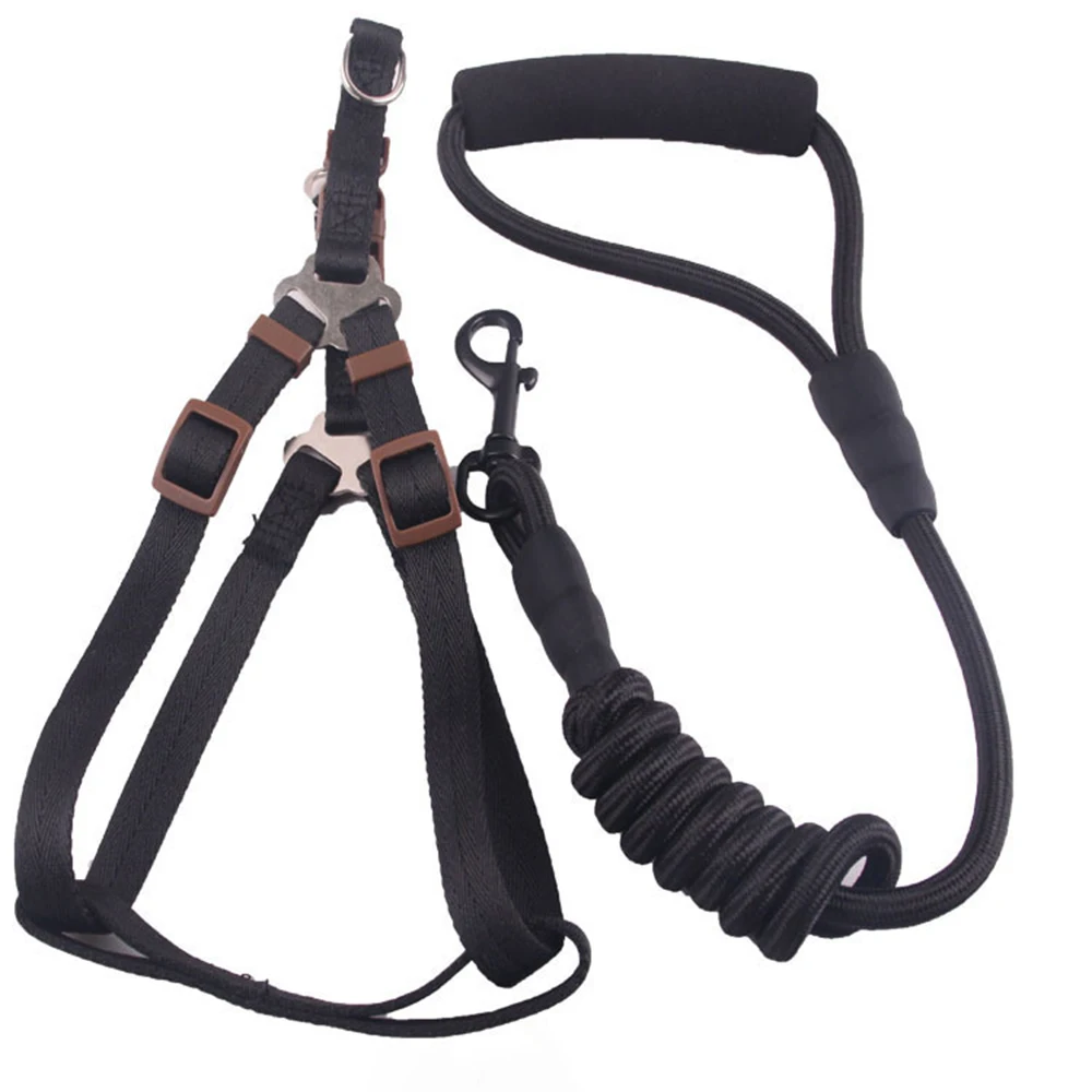 

New Nylon Pet Leash Running Traction Rope Dog Foam Handle Round Rope Chest Strap Dog Chain Dog Supplies