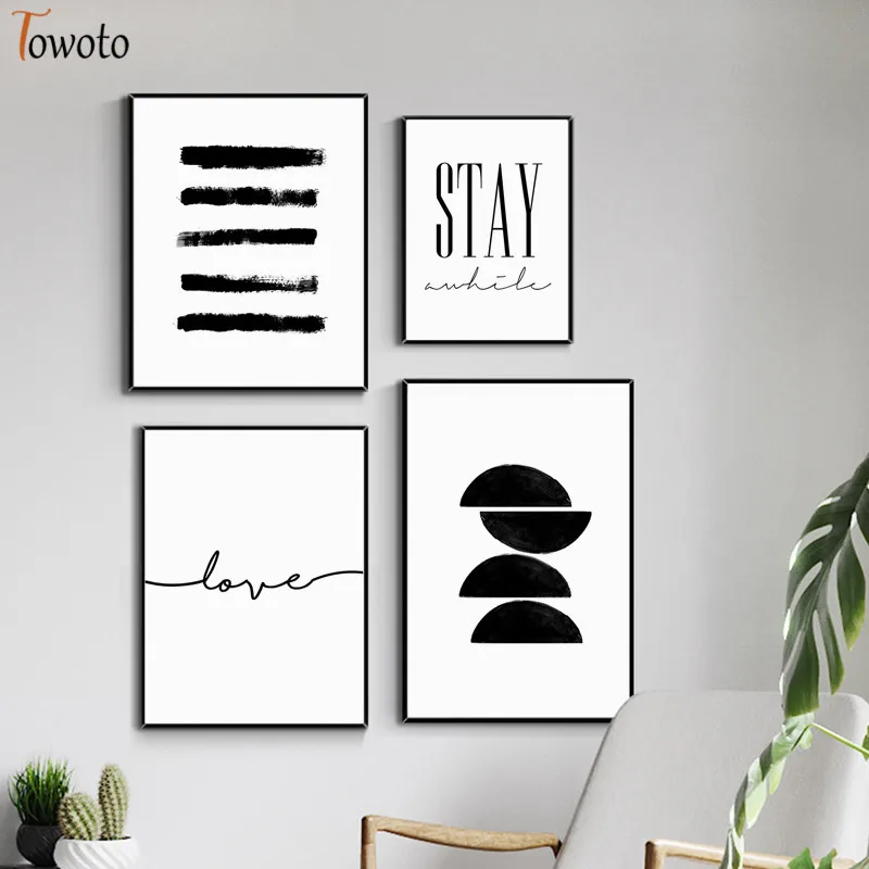 Цитаты Плакаты линию печати минималистское полотно Modedrn галерея Wall Art Украшение
