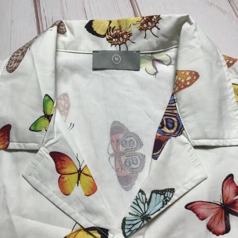 

2020ss Full Butterfly Shirt Men Women Fashion Top Tees streetwear Shirts