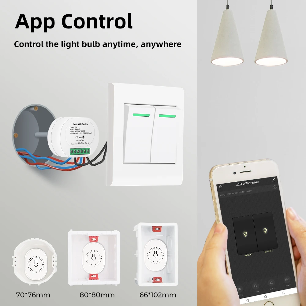 Умный светильник ключатель с таймером 16 А 1/2 клавиш Wi-Fi Bluetooth | Обустройство дома