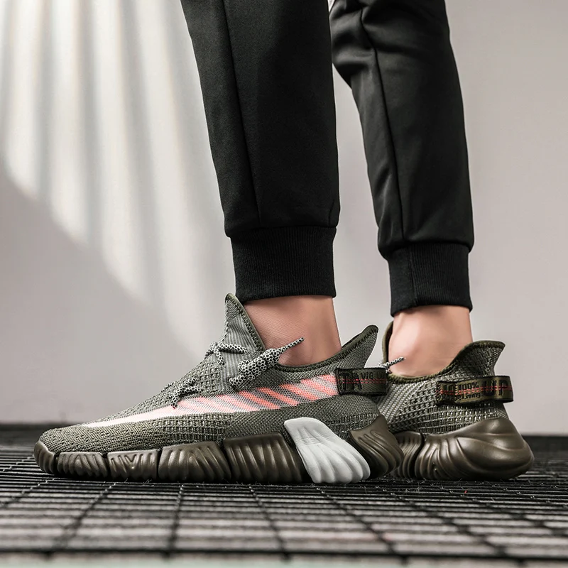 Кроссовки мужские сетчатые для бега и фитнеса дышащие легкие спортивные