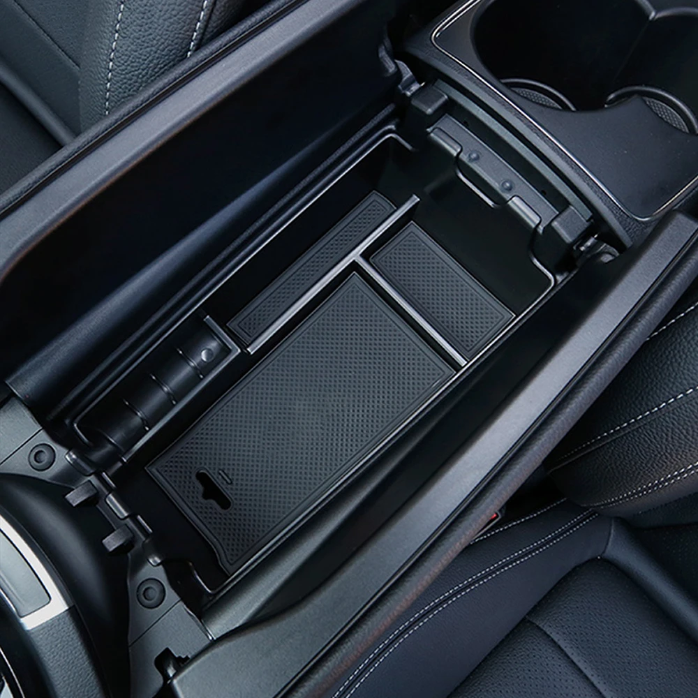 

Черный ящик для хранения в центральном подлокотнике, украшение для Mercedes Benz E class W213 E200 300 2016-2017, аксессуары для салона автомобиля