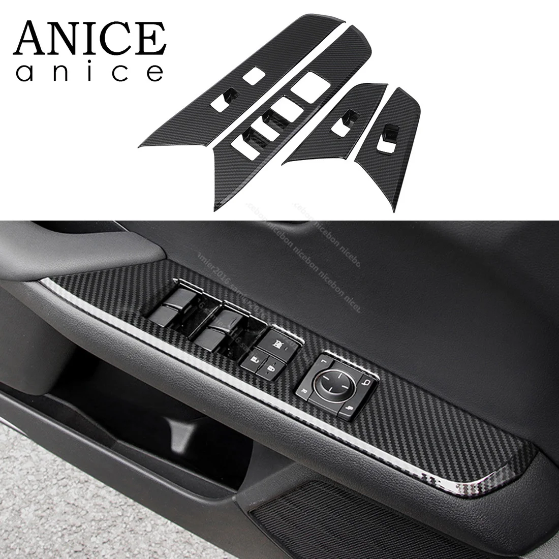 Цветная панель из углеродного волокна для двери и окна подъемника подходит Lexus UX