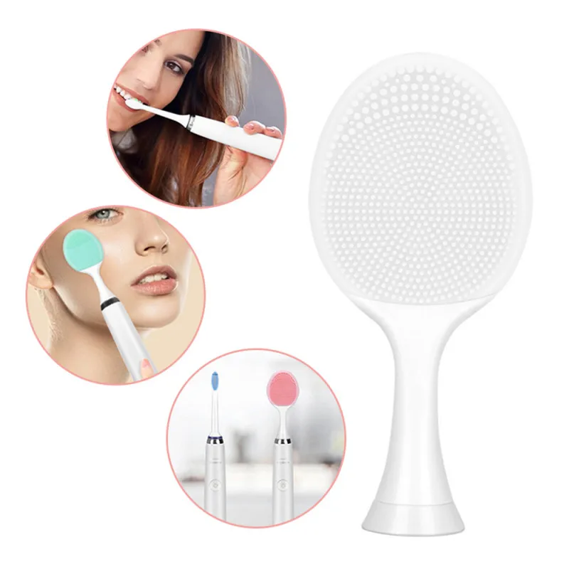 Очищающая щетка для лица с ручкой головы силиконовый массажер удаления макияжа |