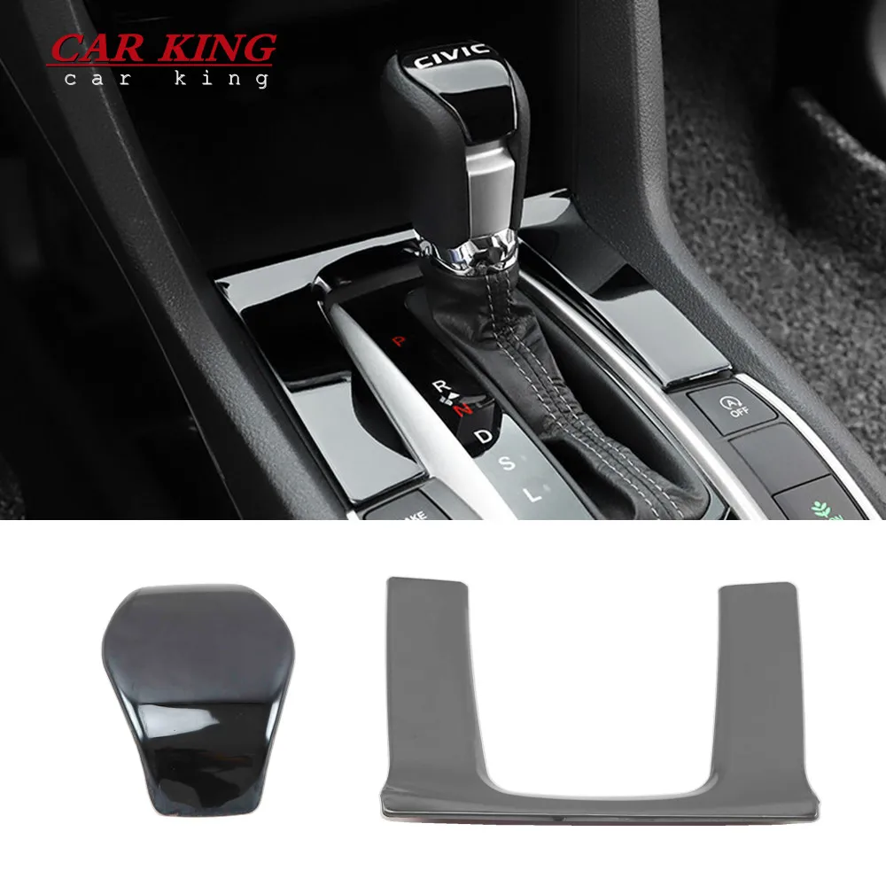 

Наклейки для автостайлинга из нержавеющей стали для Honda Civic 10th 2016 2017-2019, аксессуары для интерьера, ручка переключения передач, украшение