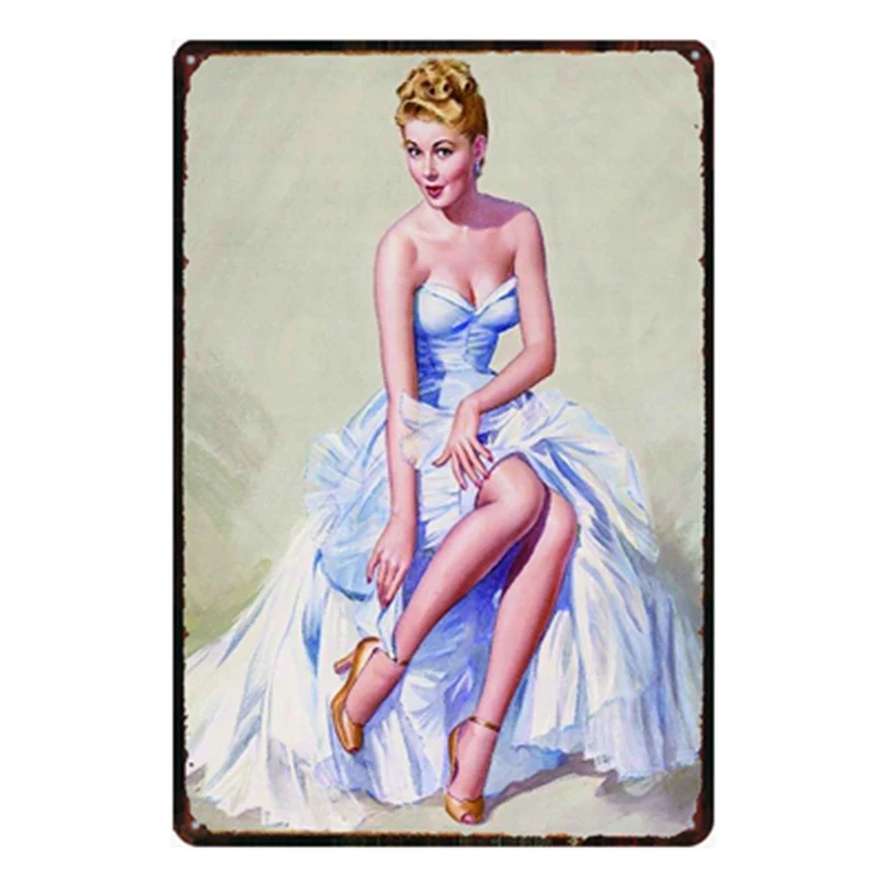 Жестяные ретро-знаки Pin UP Girl металлический винтажный настенный Декор для дома