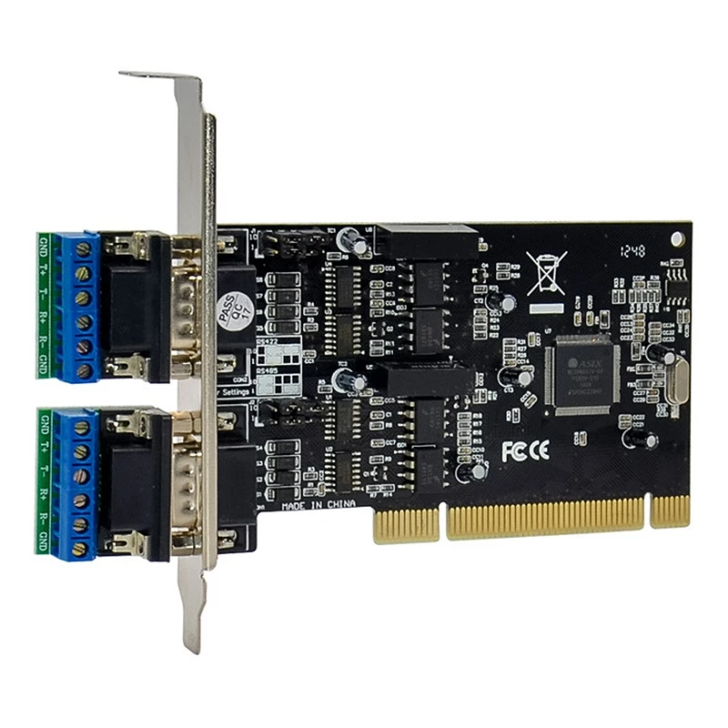 PCI к RS422 RS485 конвертер адаптер карта К 2 портам / последовательная MCS9865 чипсет Rs-485