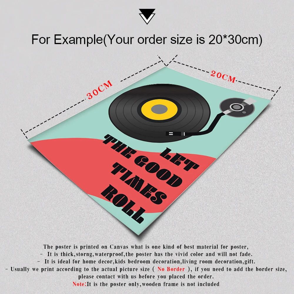 Винтажная виниловая живопись настенная Картина на холсте скандинавский постер и