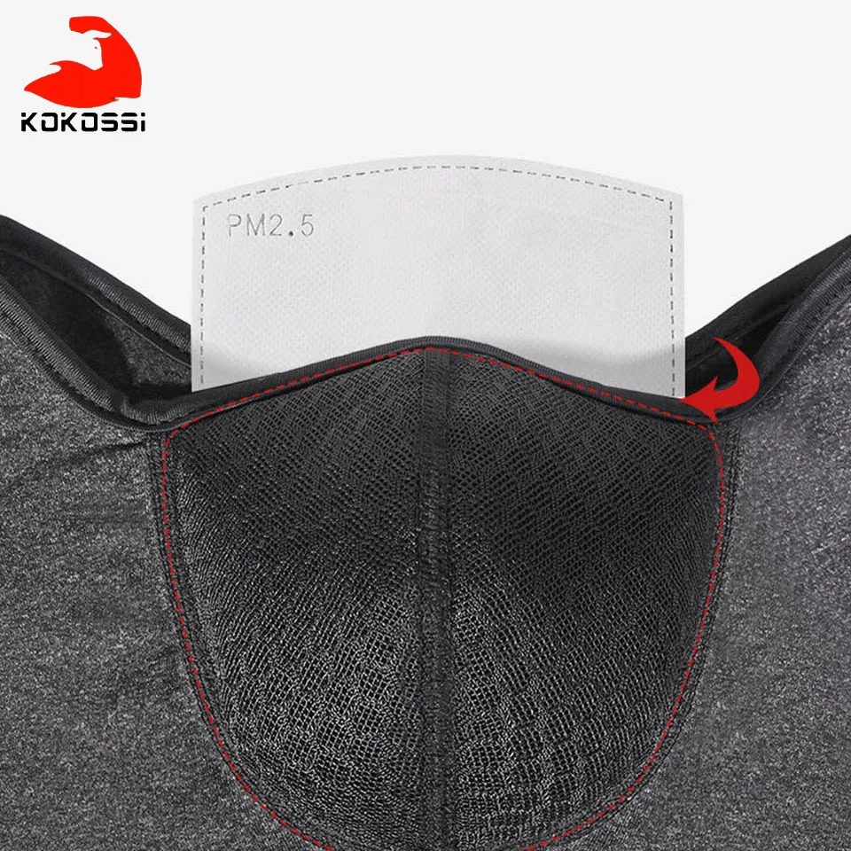 Зимний ветрозащитный термошарф KoKossi для езды на велосипеде открытом воздухе