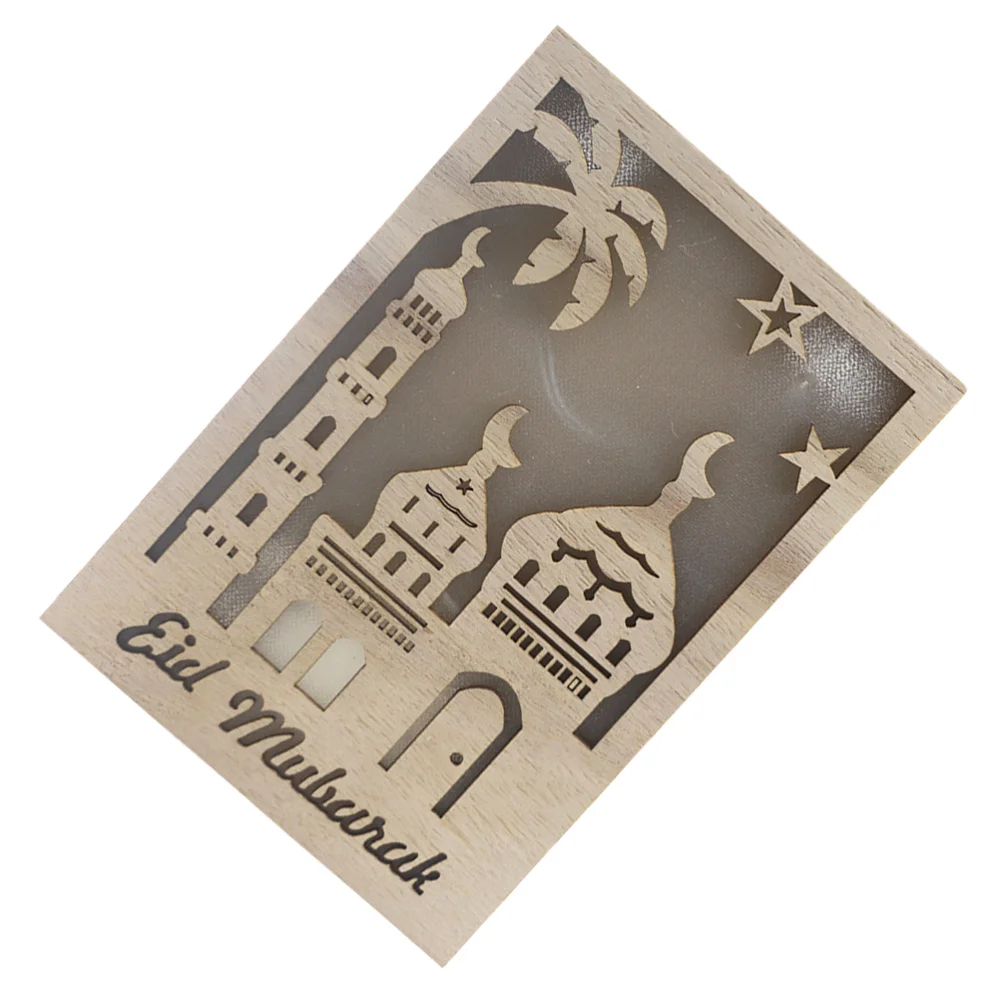 1 шт. ислам светодиодный светильник подвесной Декор деревянный ИД подвески для