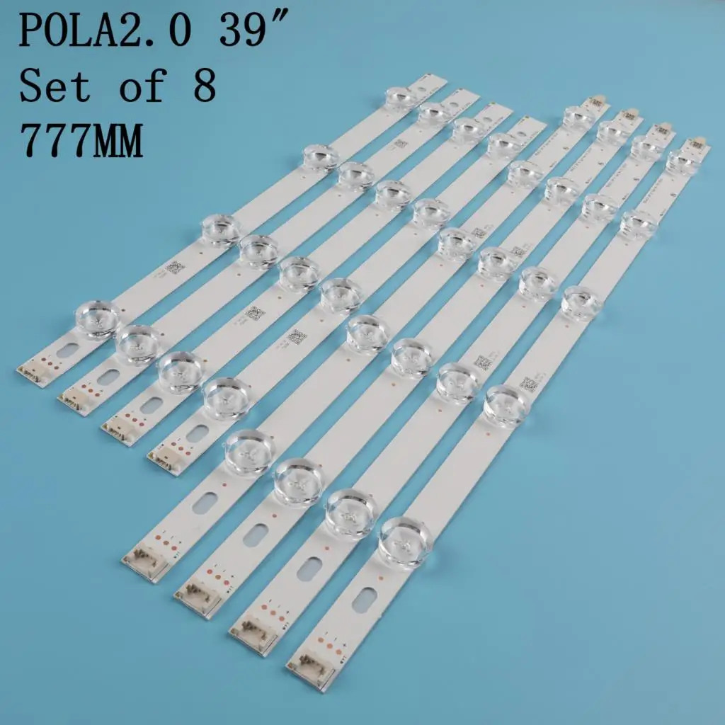 

100%New 1set =8pcs(4A+4B) LED backlight bar forTV HC390DUN-VCFP1-21X 39LN5400 39LA6200 LG innotek POLA 2.0 POLA2.0 39"A/B type