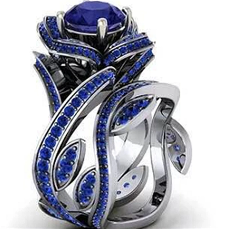 Романтическое циркониевое кольцо с цветком розы для женщин Свадебная вечеринка