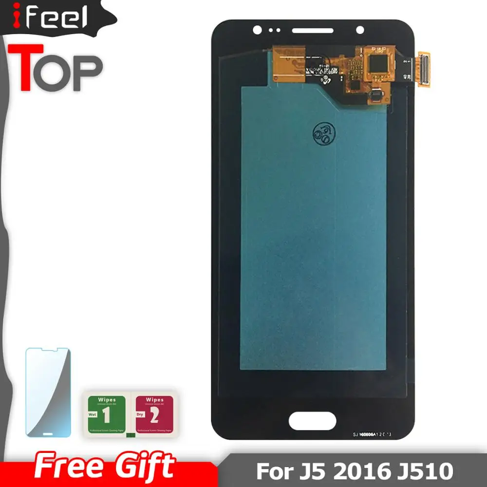 ЖК-дисплей с сенсорным цифровым преобразователем для Samsung Galaxy AMOLED J5 2016 J510 J510FN J510F