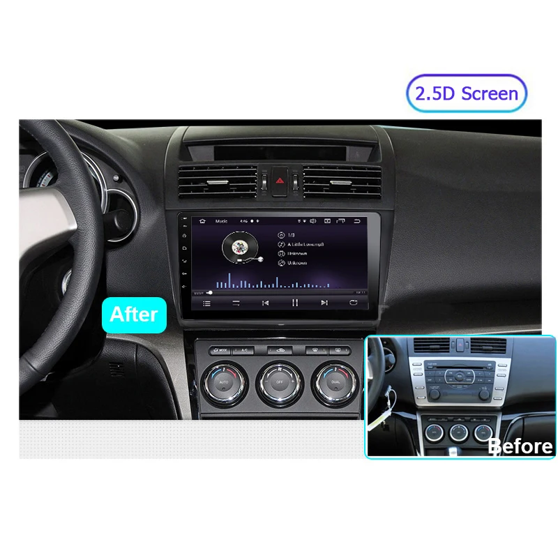 2G + 32G 2 din Android 9 1 автомобильное радио для Mazda 6 Rui wing 2008 2009 2010 2011 2012 2013 Wifi GPS Радио Аудио