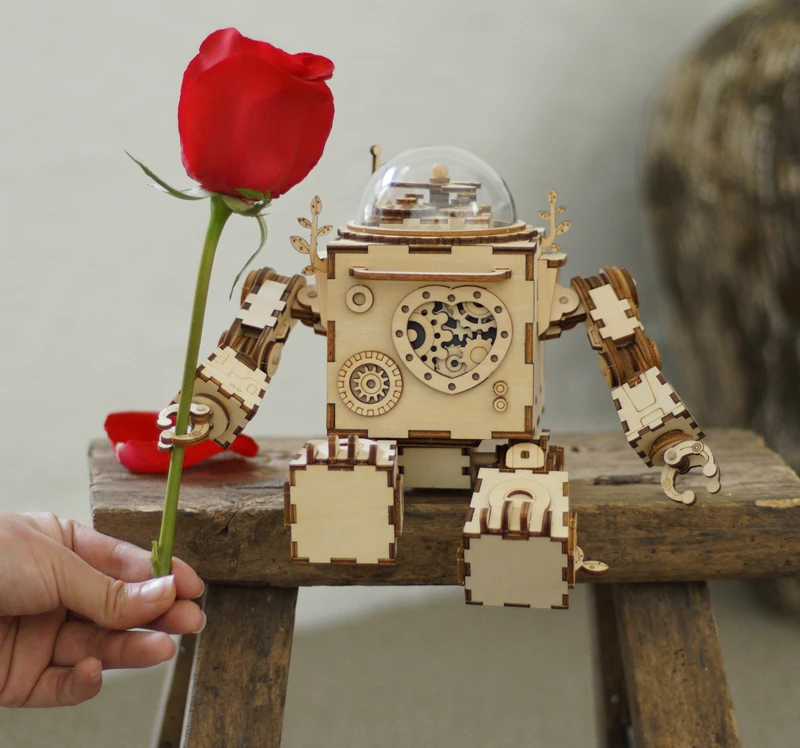 Robotime 5 видов вентилятор вращающийся Деревянный DIY стимпанк модель здания Наборы Ассамблеи игрушка в подарок для детей и взрослых AM601
