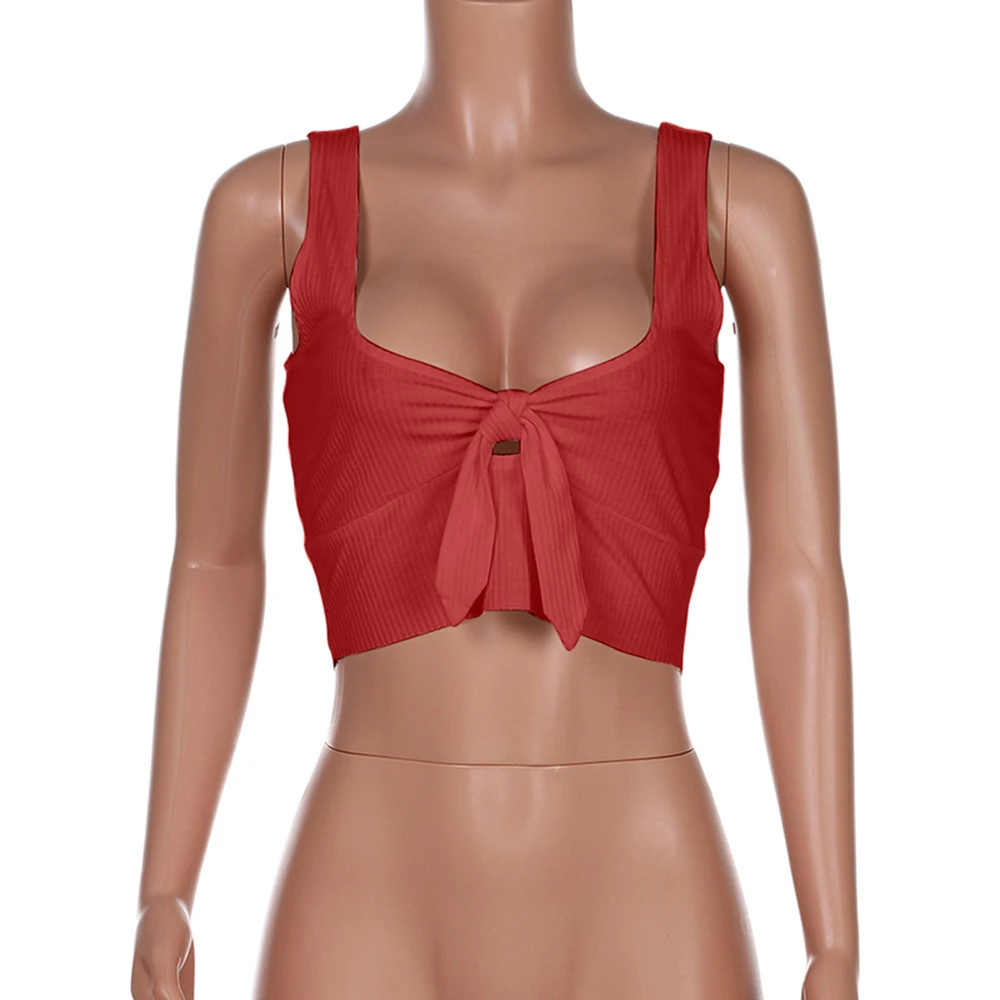 Эластичный укороченный топ с запахом на груди сексуальные однотонные свободные