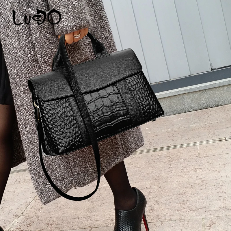 

brand Luxury women's Handbags Alligator Crossbody bags for women 2020 High Quality Crocodile Pattern Leather Messenger Bags