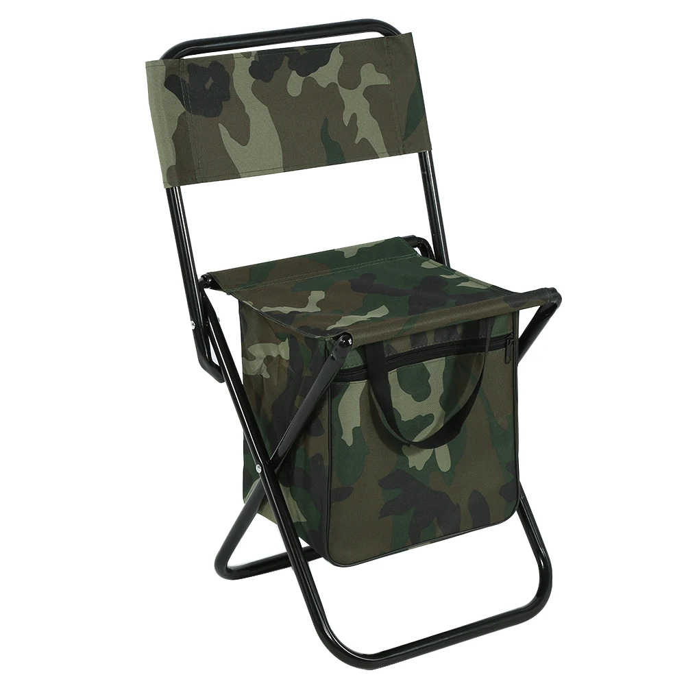 

Foldable Outdoor Camping Fishing Chair Convenient Carry Seat With Storage Bag