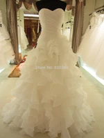 hot sale robe de mariee real picture organza vestido de noiva sweetheart ruffle 2019 wedding dress bridal gown bride dress