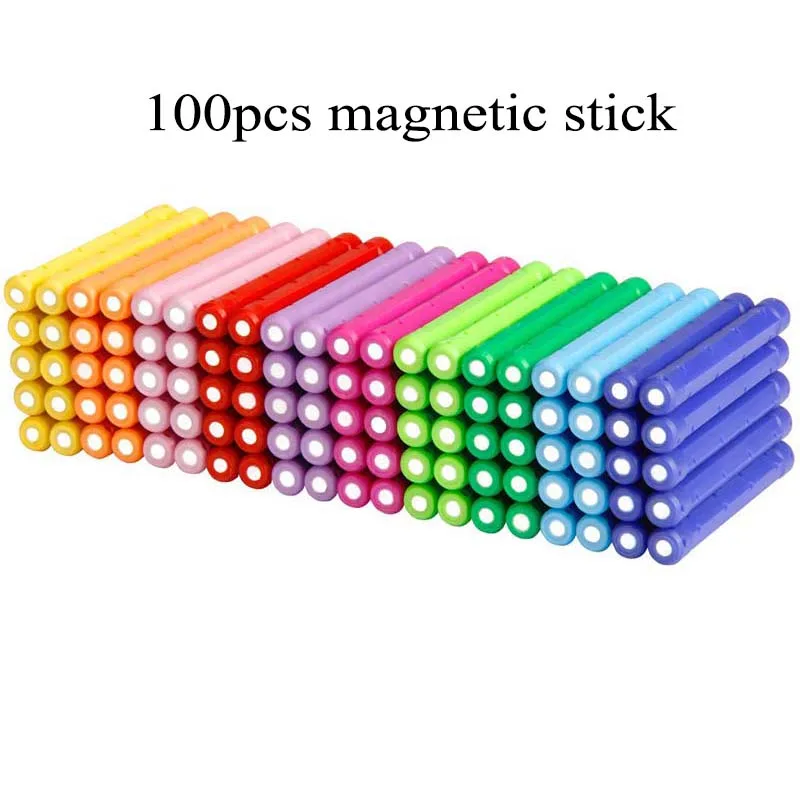 150Pcs магнитные строительные блоки Строительство игрушки для детей магнитные палочки& Серебряные шарики DIY 3D головоломка офис игра для взрослых - Цвет: 100 sticks