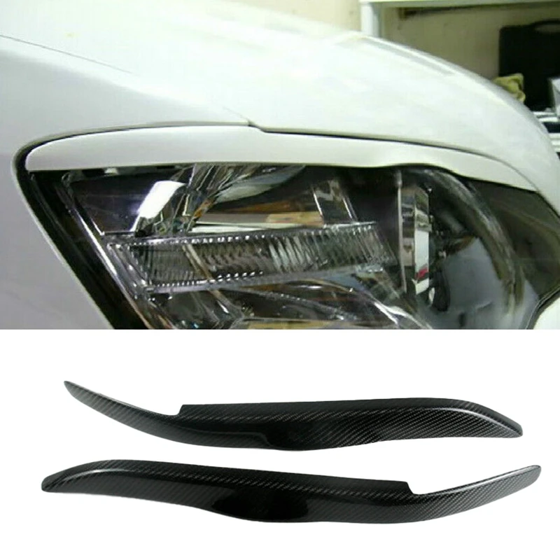 for Subaru Legacy 2004-2008 Carbon Fiber Car Sticker Front Headlights Eyebrow Eyelid Trim Cover Accessories