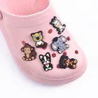 Аксессуары для обуви с милыми животными, кошка, обезьяна, львы, слон, собака, джибз, для сабо, детские подарки