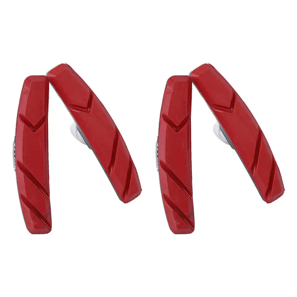 

2 Pairs Durable Bicycle Silent Brake Pads Cycling V Brake Holder Pads Shoes Blocks Rubber Pad Bicycle Parts