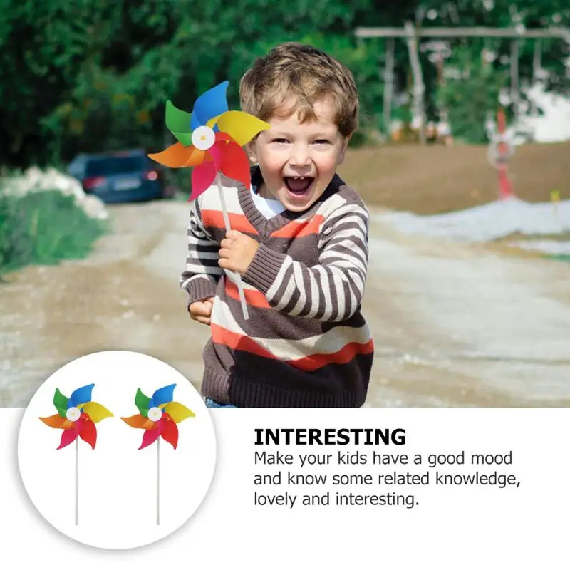 

2PCS Beautiful Garden Windmill Adornment Garden Decoration Garden Yard Windmill Decoration For Child Kids Outdoor Kid