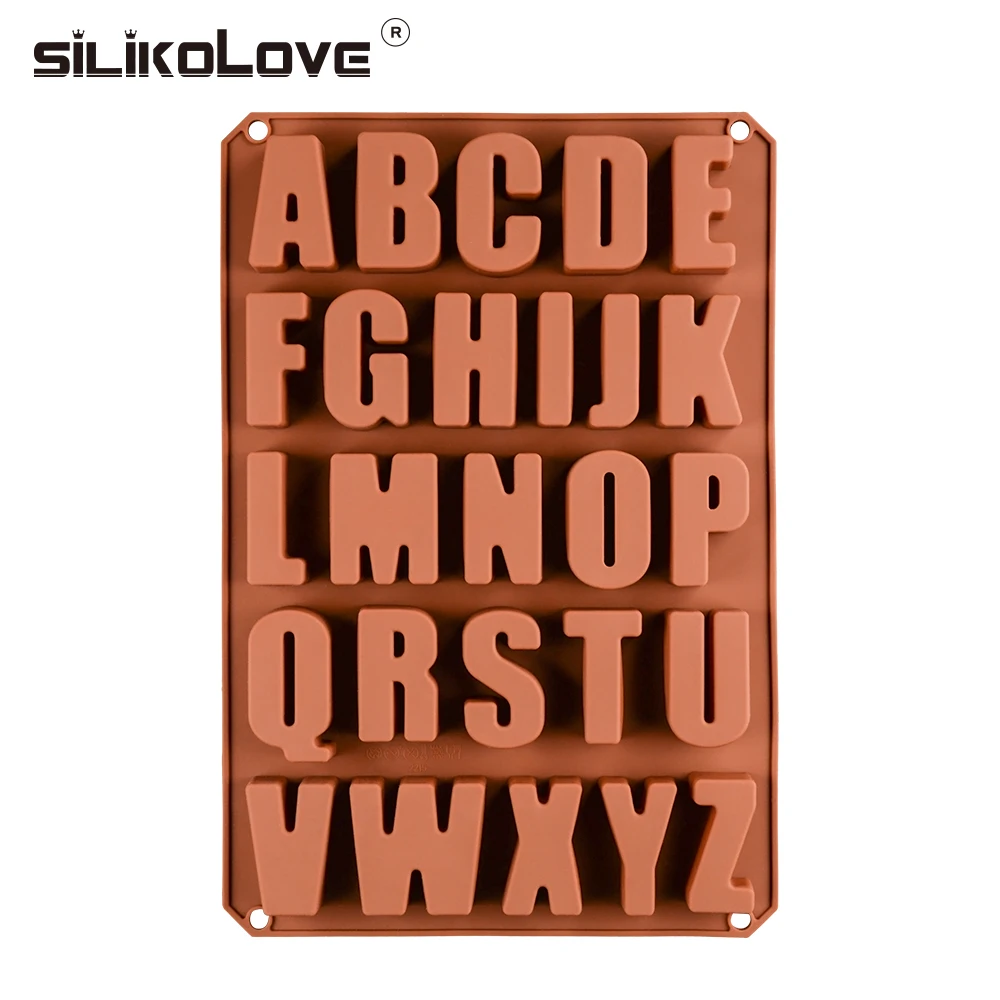 SILIKOLOVE большой размер заглавные английские формы букв силиконовая форма алфавит A