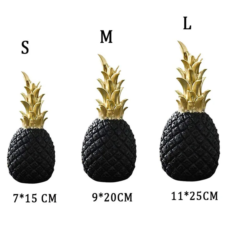 

Nordic Pineapple Crafts Desktop Ornament Creative Fruit Shape Living Room Decor Golden Wedding Gift Home Decoration Accessories
