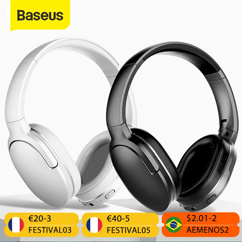 

Baseus D02 Pro Wireless Headphones Sport Bluetooth 5.0 Earphone Handsfree Headset Ear Buds Head Phone Earbuds For iPhone Xiaomi