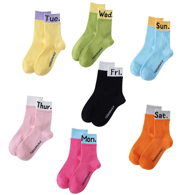 Женские и мужские двойные ребристые хлопковые носки для лодок неоновые яркого