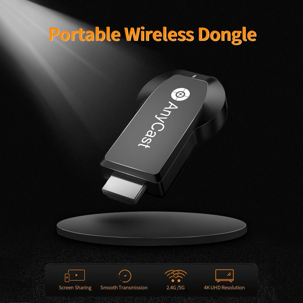 

4K 2.4G/5G HD WiFi Receiver Dongle Wireless Screen Converter Wireless Dongle WiFi Display Dongle for Smartphone PC Laptop