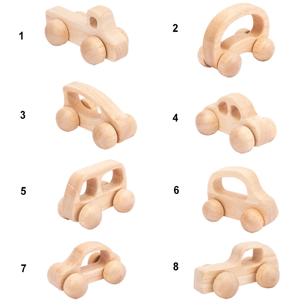 

Baby Push Car Montessori Home Decor Fine Movement Easy Clean Early Educational Birthday Gift Wooden Toy Infant Grasping Massage