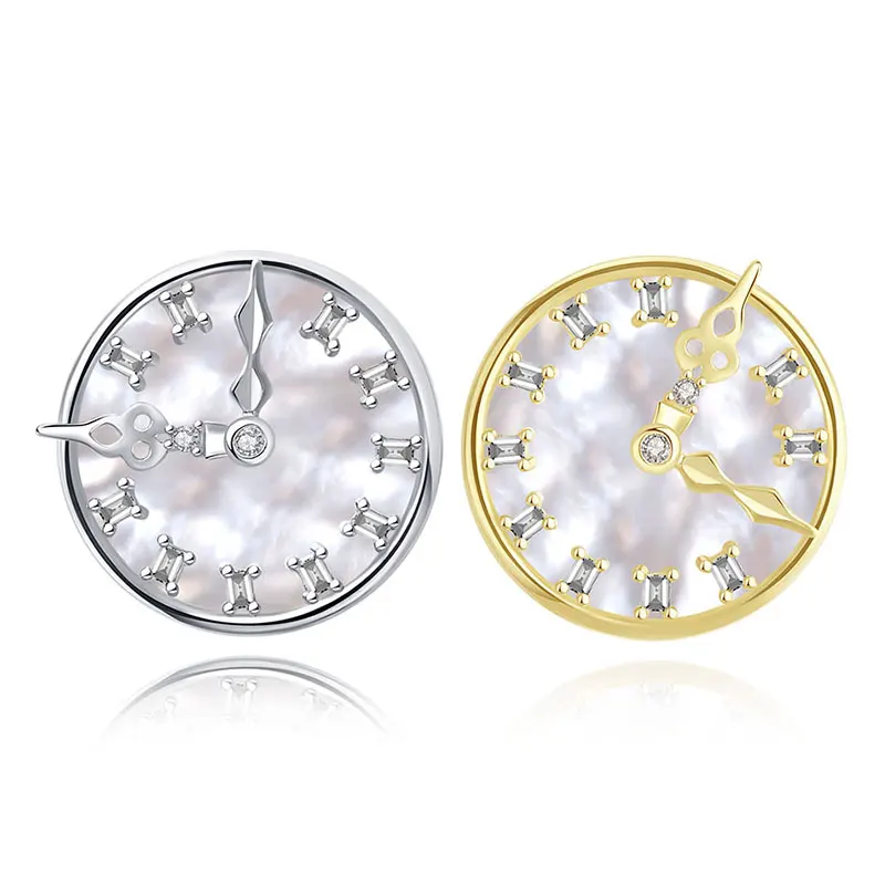 

High grade Rhinestone button natural mother shell hidden button invisible coat zircon round luxury clock customization