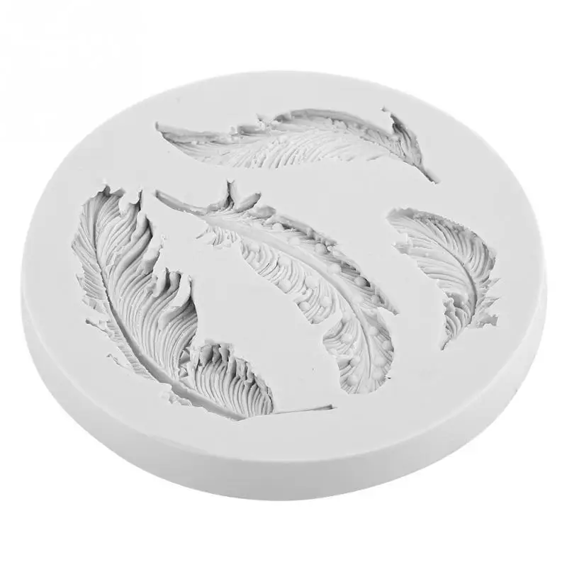 DIY силиконовые формы перьев помадка торт украшения плесень шоколада Плесень