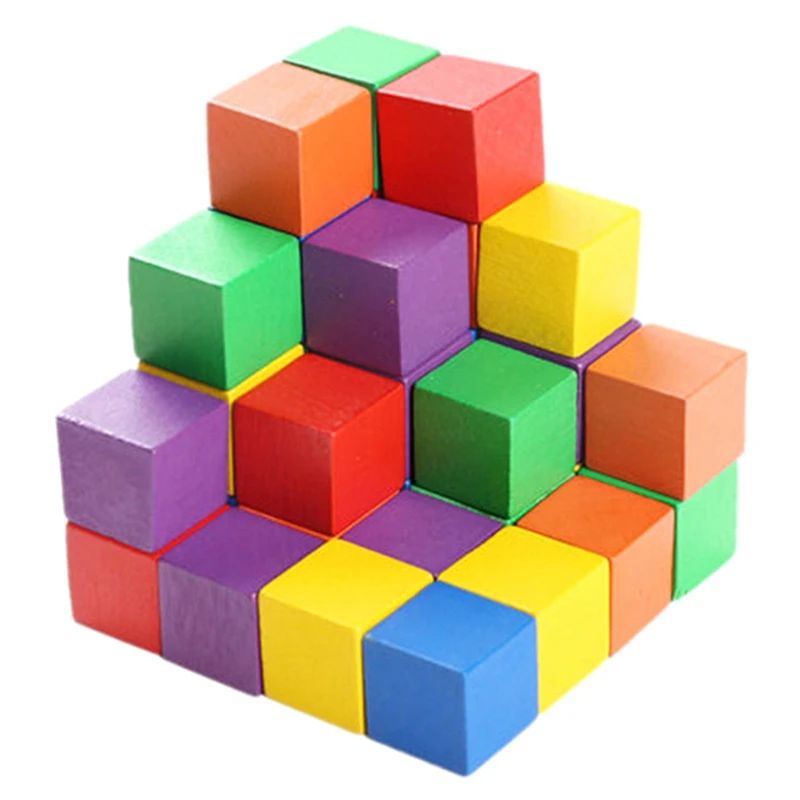 

30 шт./2x2 см Деревянные красочные кубики, строительные блоки, игрушки для детей, Развивающие деревянные квадраты, игральные кости, настольные ...